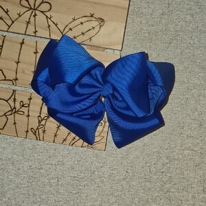 Blue Kids Hair Bow HUGE